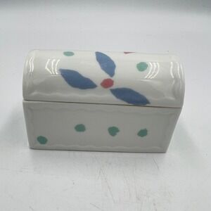 Rochard Limoges France Images Trinket Box Ceramic Decorative Treasure‎ Chest